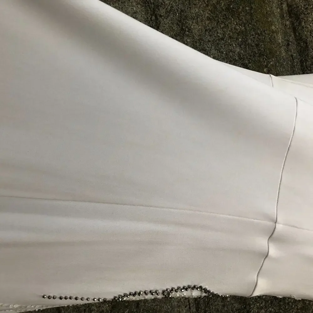 Tory Burch Dress Meris Beaded Art Deco Gatsby 1920 White Dress xs